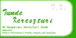 tunde kereszturi business card