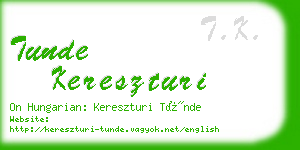 tunde kereszturi business card